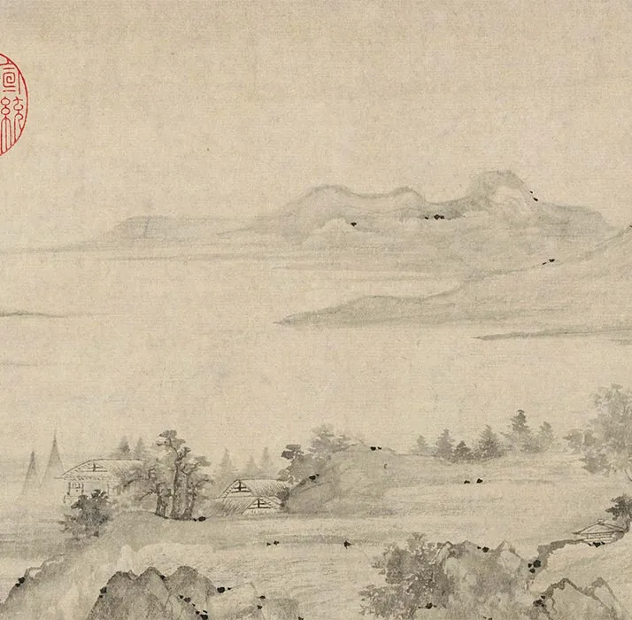 陈叔起、王绂合绘山水画《潇湘秋意图》卷_25