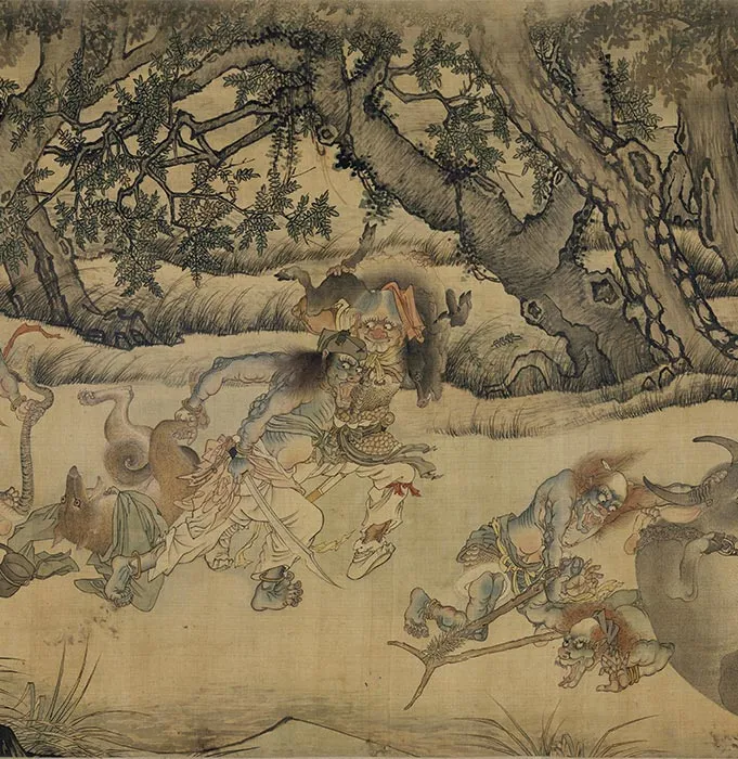 二郎神搜山图卷_05