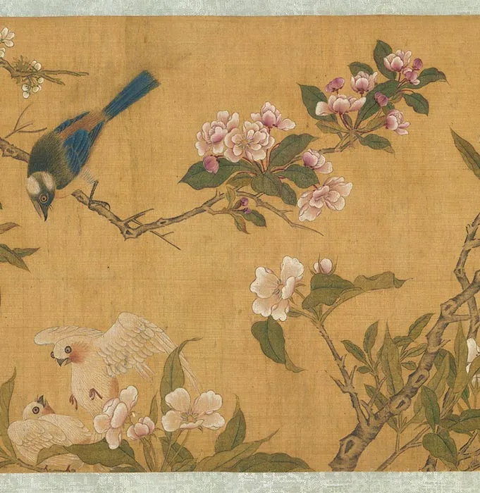 周之冕花鸟画《长春图》卷_13