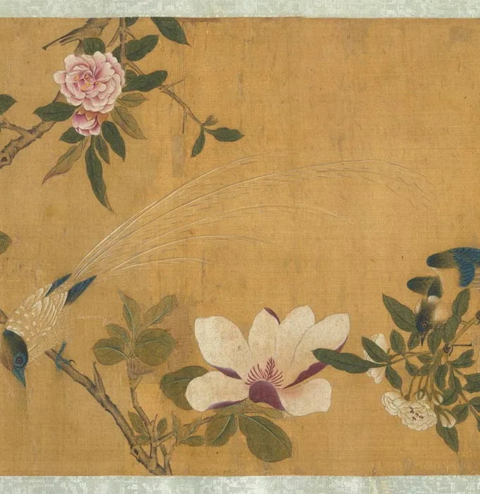 周之冕花鸟画《长春图》卷_07