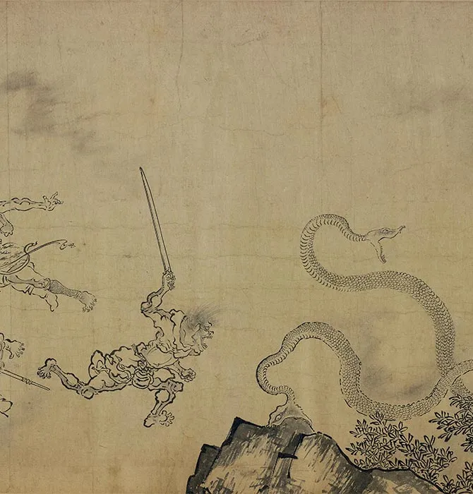 明代《搜山图》白描卷_11