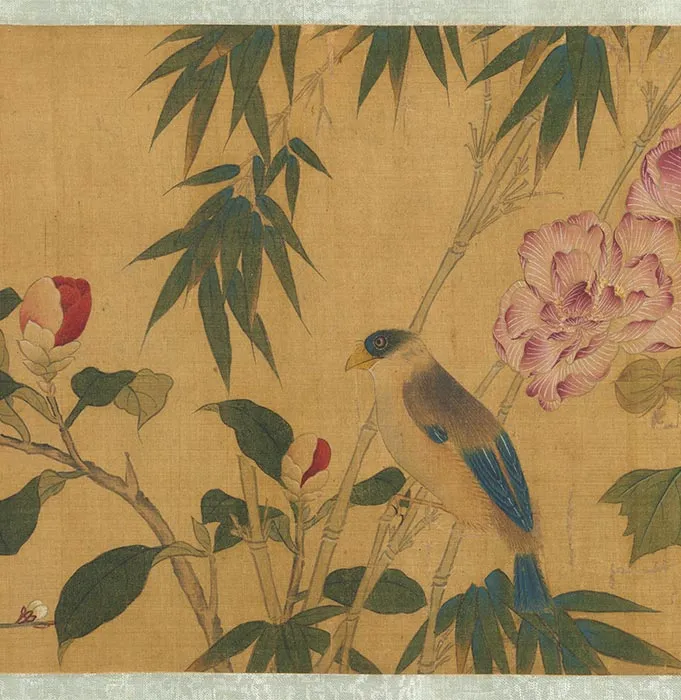 周之冕花鸟画《长春图》卷_03