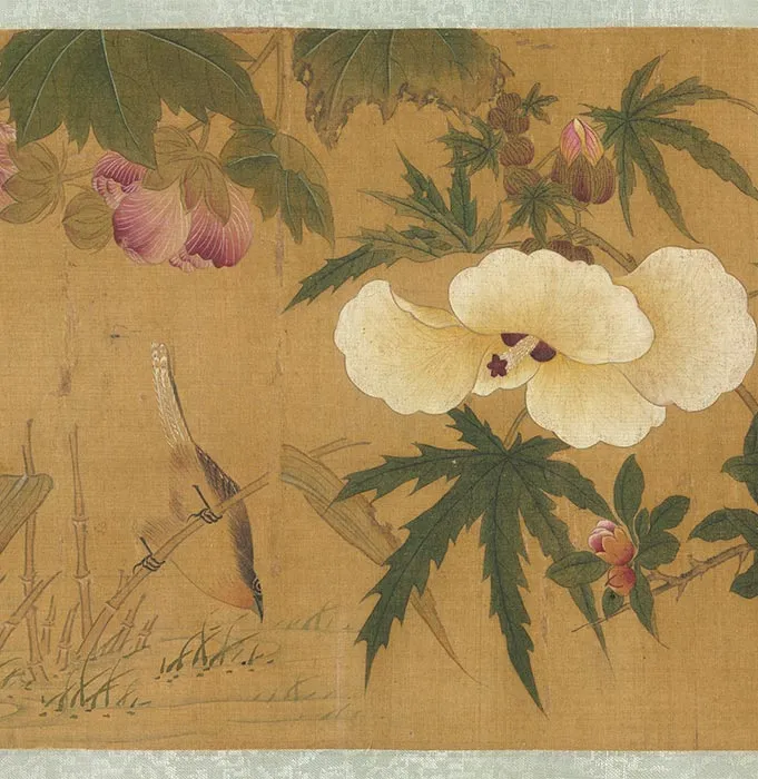 周之冕花鸟画《长春图》卷_05