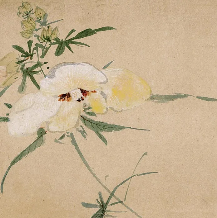 周之冕花卉画《群英吐秀图》卷_05