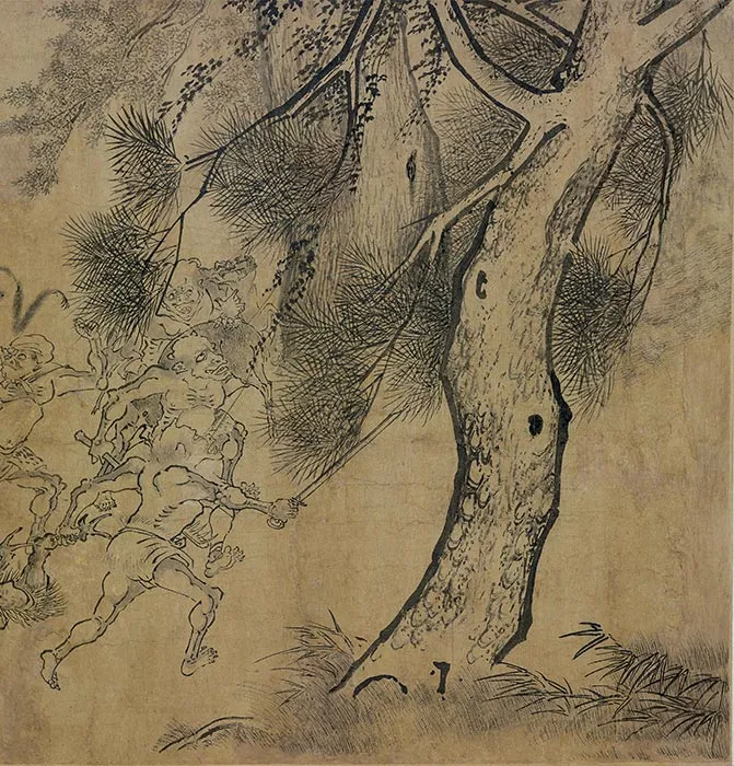 明代《搜山图》白描卷_18