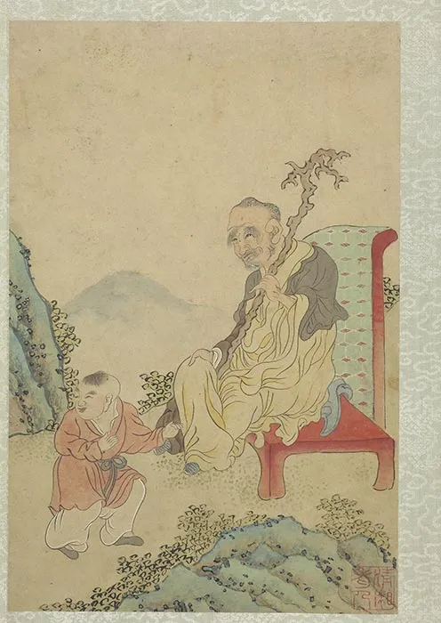 石涛人物画画罗汉册_15