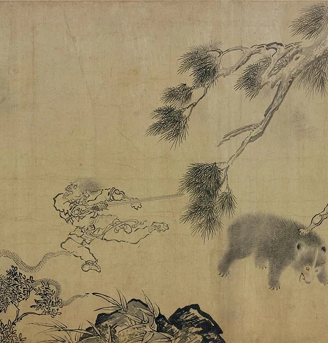 明代《搜山图》白描卷_12