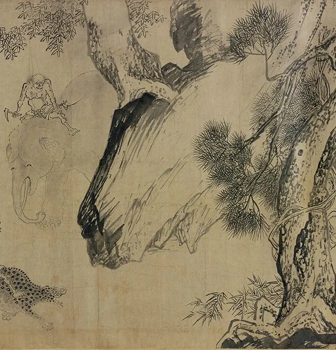 明代《搜山图》白描卷_07