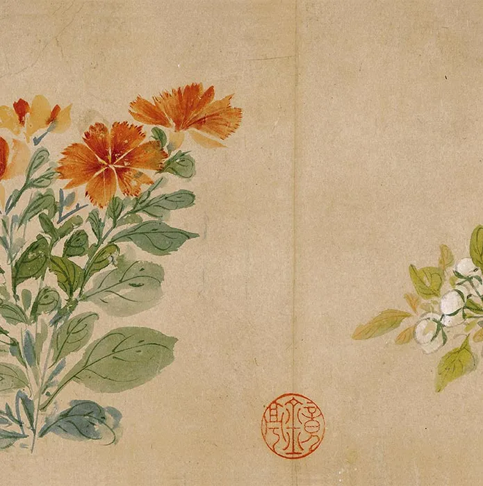 周之冕花卉画《群英吐秀图》卷_12