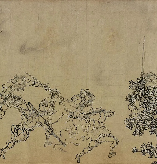 明代《搜山图》白描卷_14