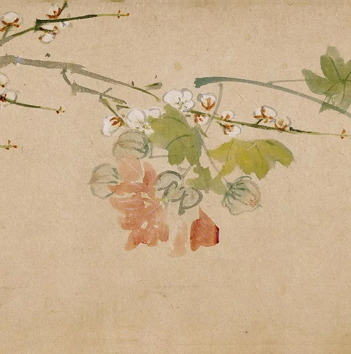 周之冕花卉画《群英吐秀图》卷_03