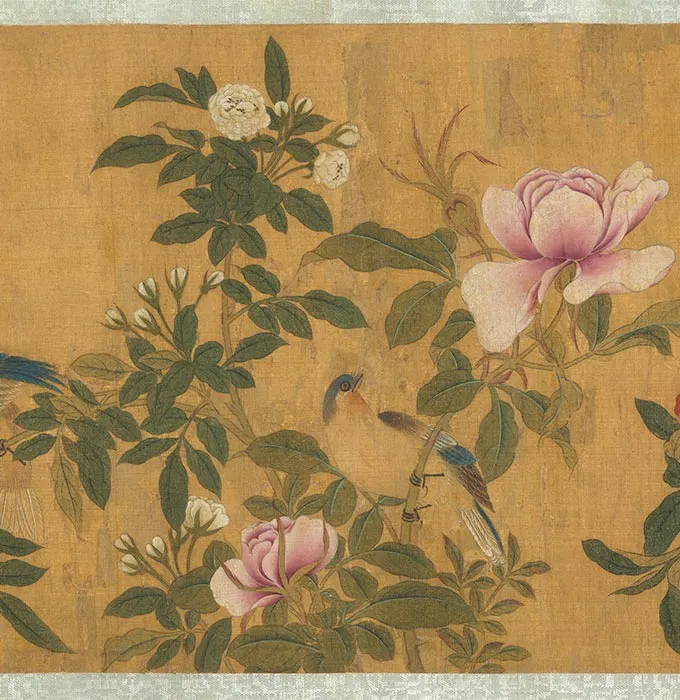 周之冕花鸟画《长春图》卷_08
