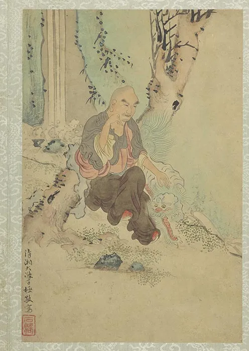 石涛人物画画罗汉册_01