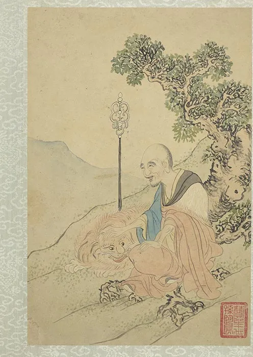 石涛人物画画罗汉册_08
