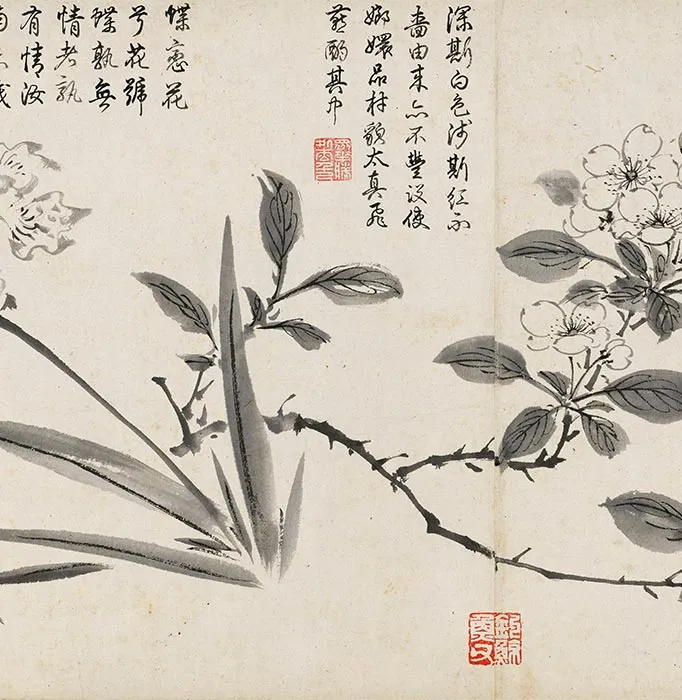 周之冕水墨百花图卷_20