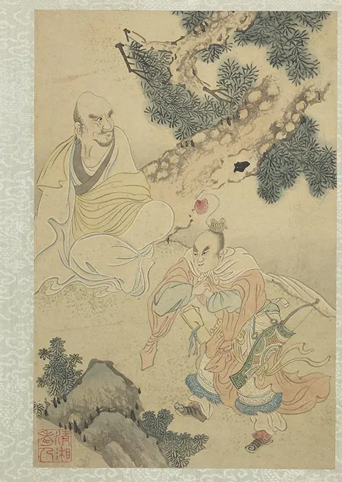 石涛人物画画罗汉册_09