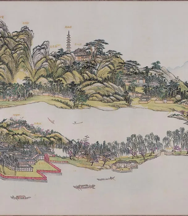 王原祁西湖十景图卷_10