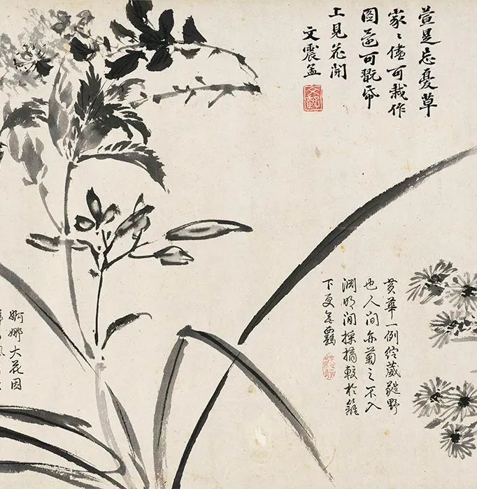 周之冕水墨百花图卷_10