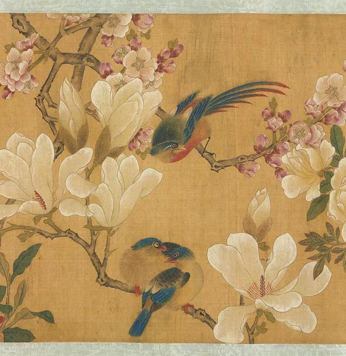 周之冕花鸟画《长春图》卷_10