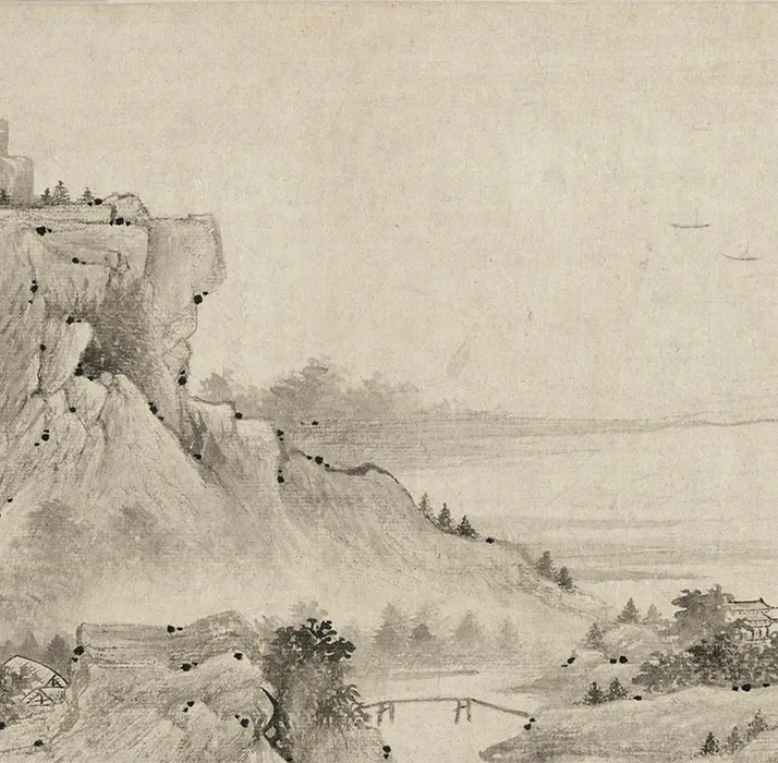 陈叔起、王绂合绘山水画《潇湘秋意图》卷_19