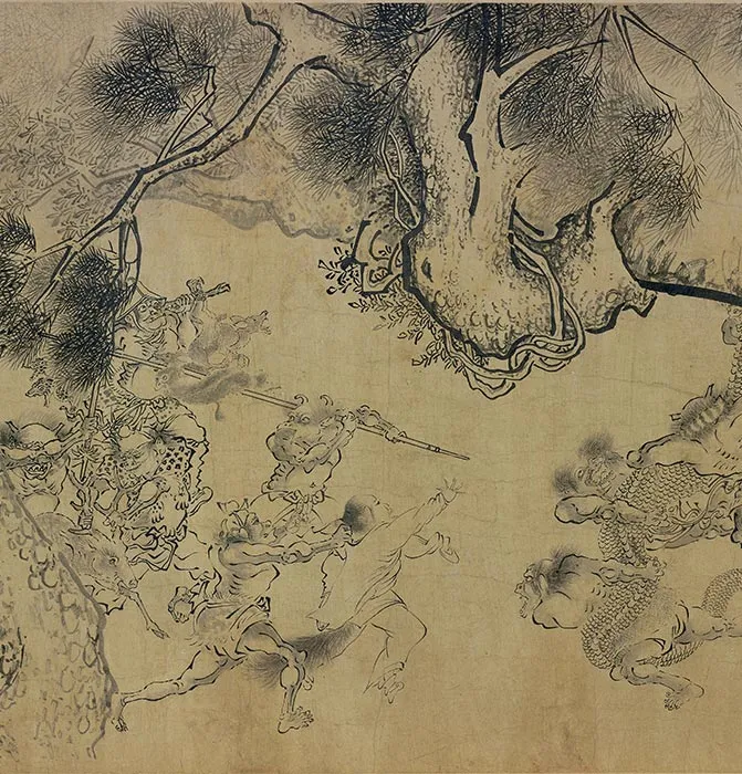 明代《搜山图》白描卷_16