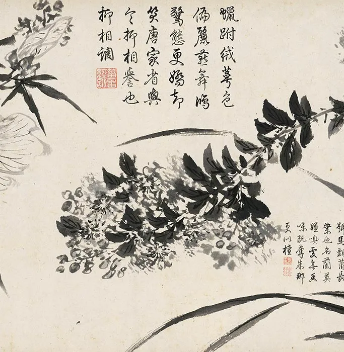 周之冕水墨百花图卷_09