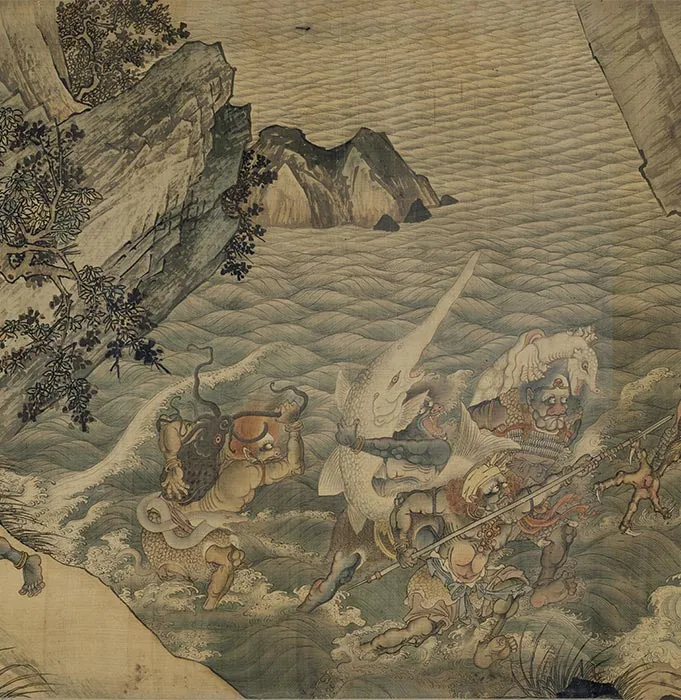二郎神搜山图卷_07