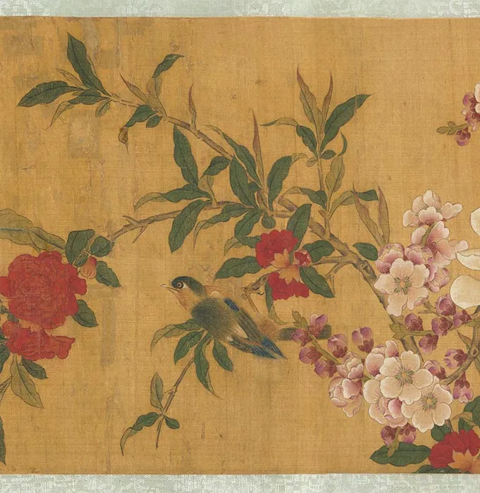 周之冕花鸟画《长春图》卷_09