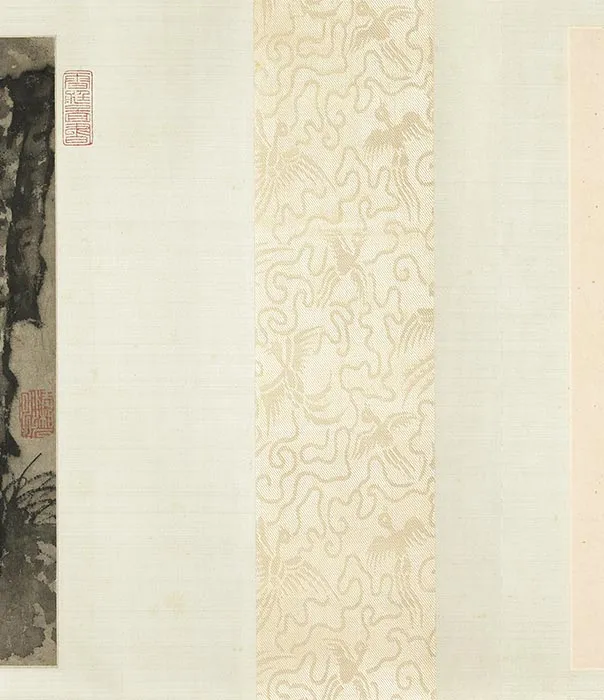 石涛水墨画《兰竹图》卷_15