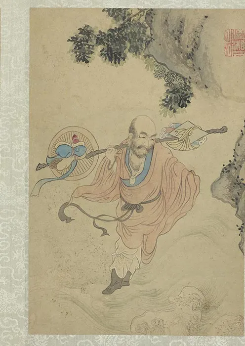 石涛人物画画罗汉册_05