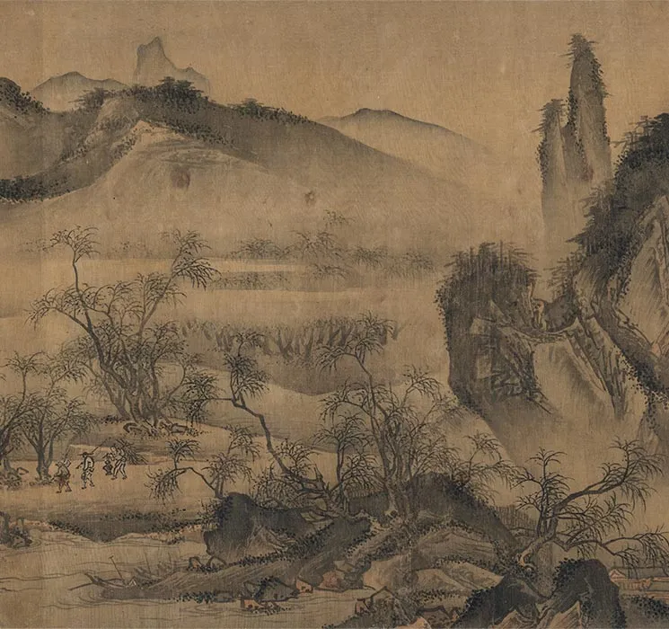 传南宋马远《溪山无尽图卷》全卷_15