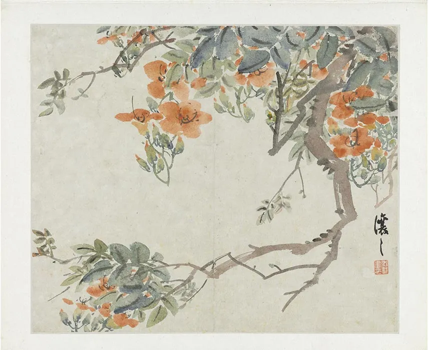吴熙载(吴让之)花卉册_02