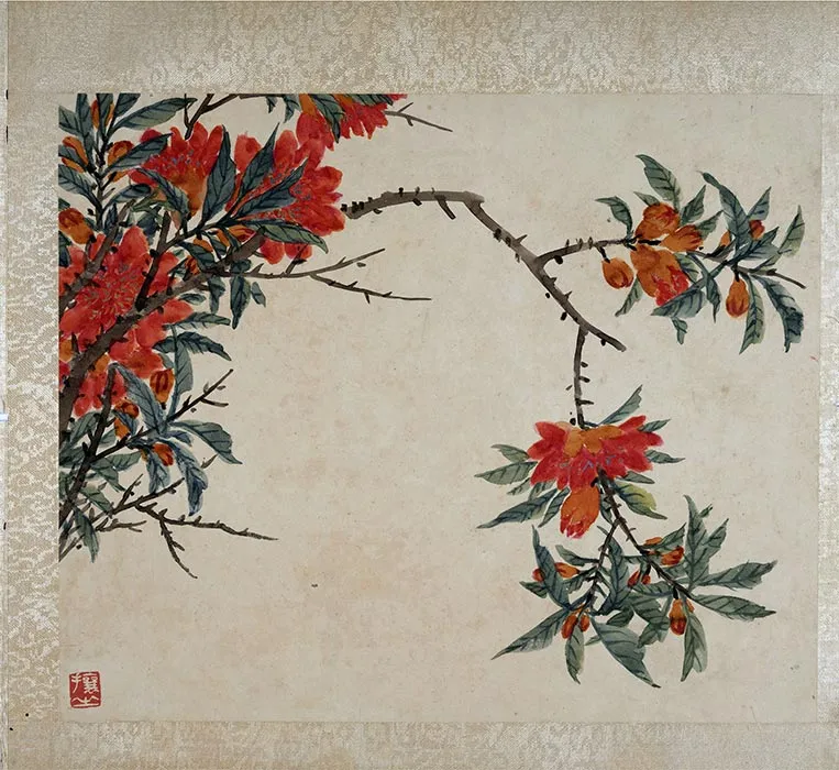 吴让之花卉画册页_07