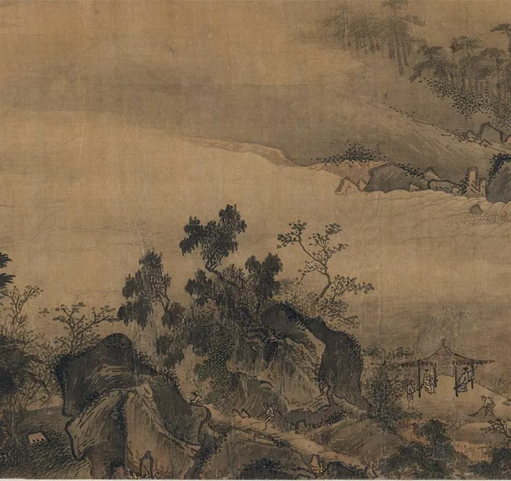传南宋马远《溪山无尽图卷》全卷_09