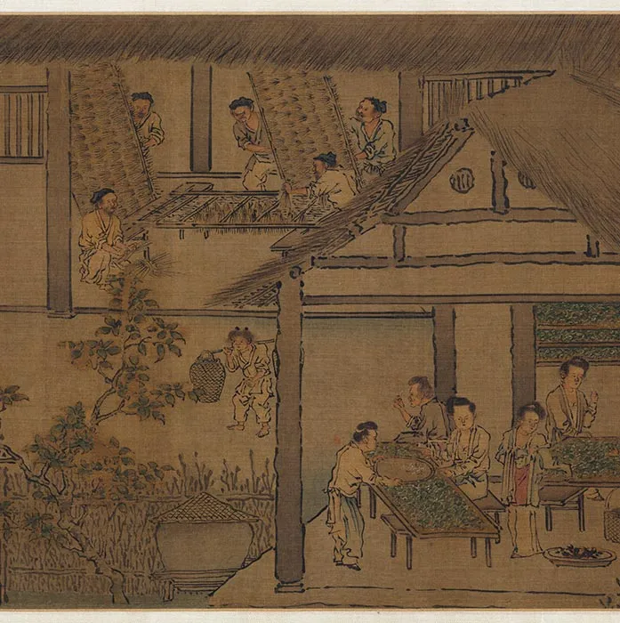 传南宋梁楷蚕织图全卷_09
