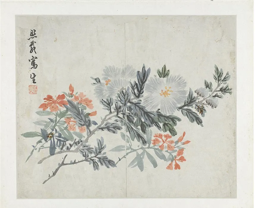 吴熙载(吴让之)花卉册_04