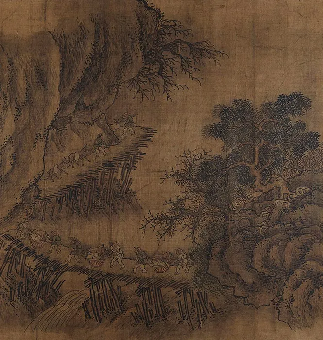 明佚名(旧传燕文贵)溪山行旅图卷_04