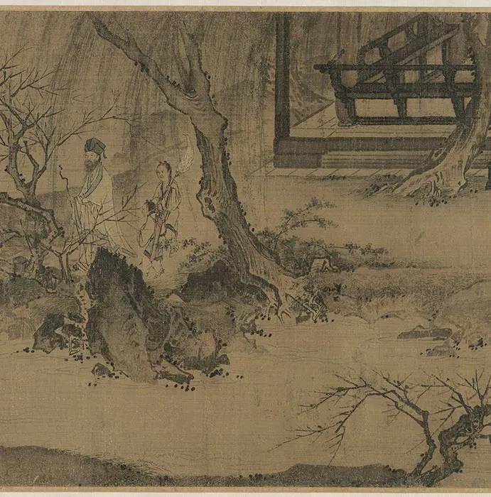 马远《西园雅集图》卷_06