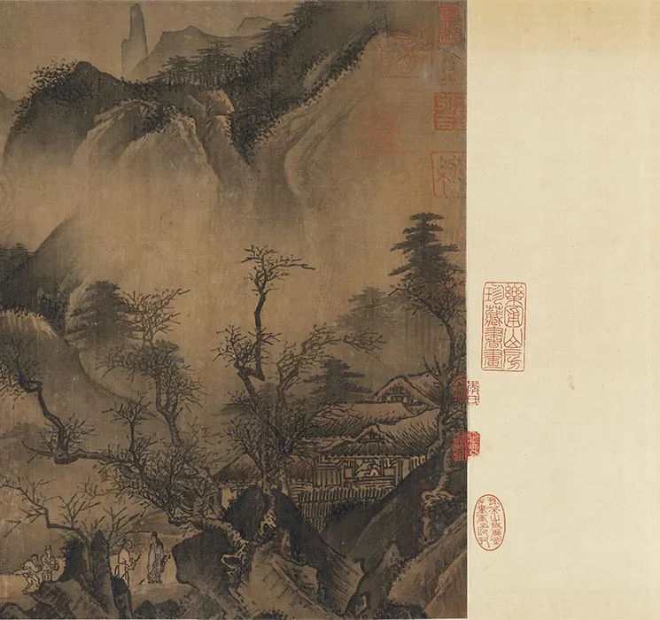 传南宋马远《溪山无尽图卷》全卷_18