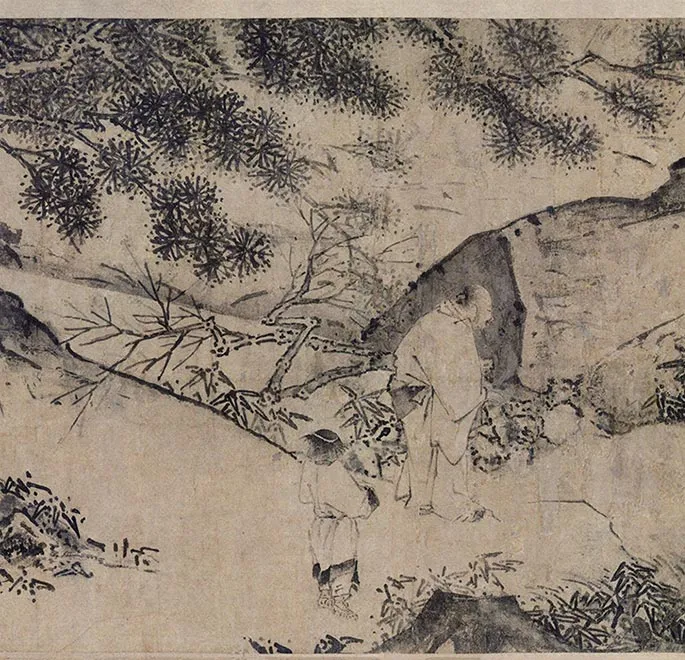 传南宋马远商山四皓图卷_29
