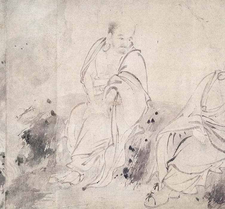 传南宋梁楷十六应真图卷_28