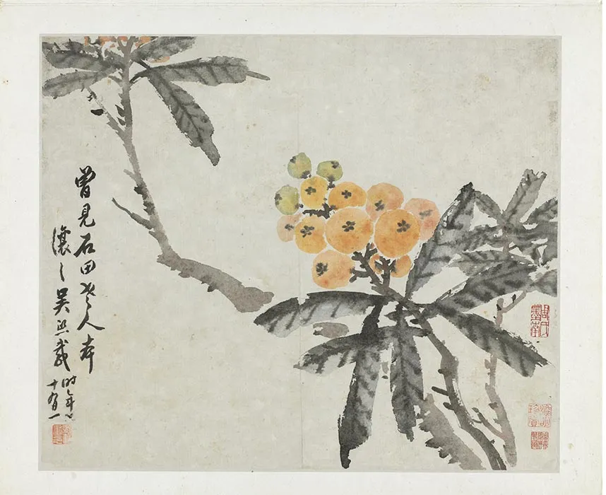 吴熙载(吴让之)花卉册_01