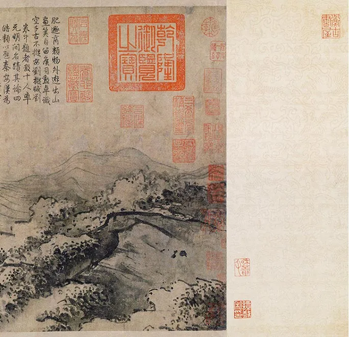 传南宋马远商山四皓图卷_32