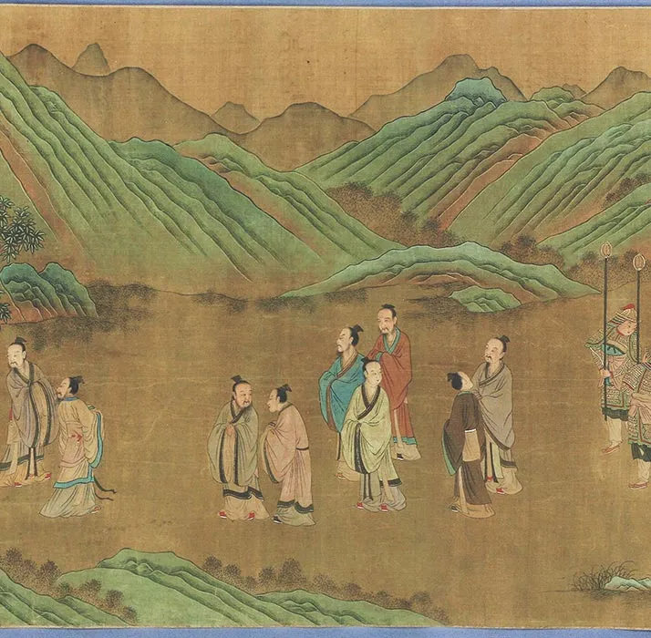 传刘松年渭水飞熊图卷_08