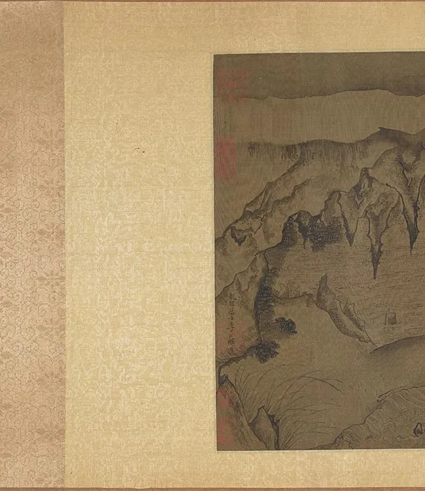 传李公麟《山水罗汉观音图》卷_04