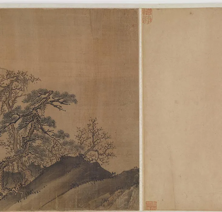 《千山竞秀图卷》又名《江村图卷》_18
