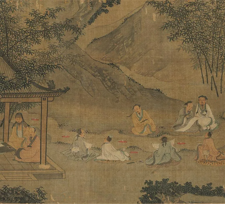 传宋刘松年曲水流觞图卷_05