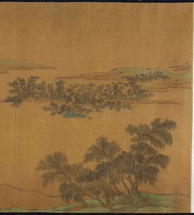 刘松年(伪款)青绿山水图卷_12