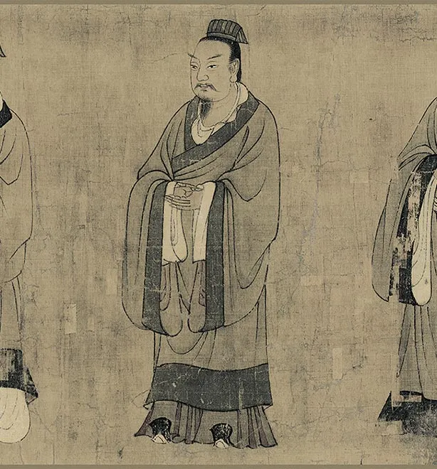 传阎立本人物画《孔子弟子图》卷_14
