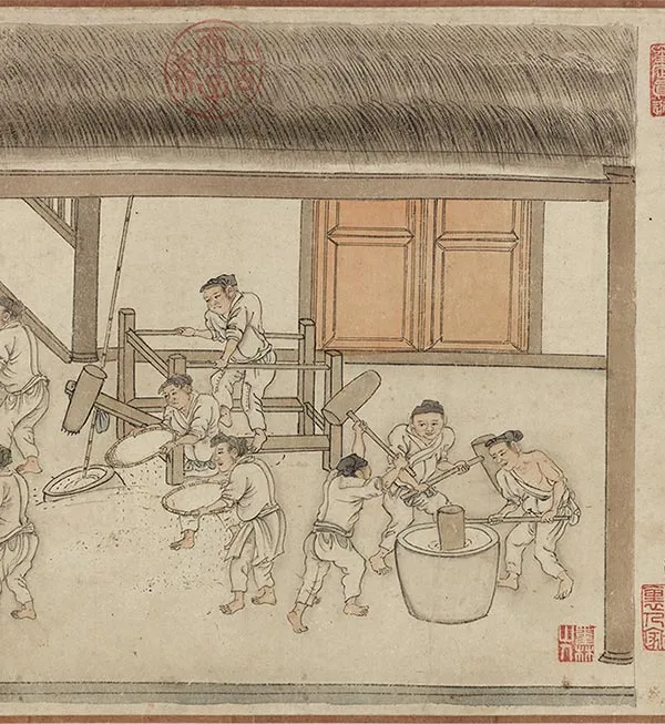 程棨《摹楼璹耕作图》卷_17